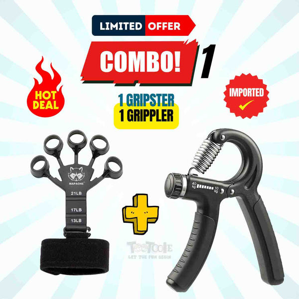 Combo 1 - Hand Gripster + Grippler Arm Strengthener