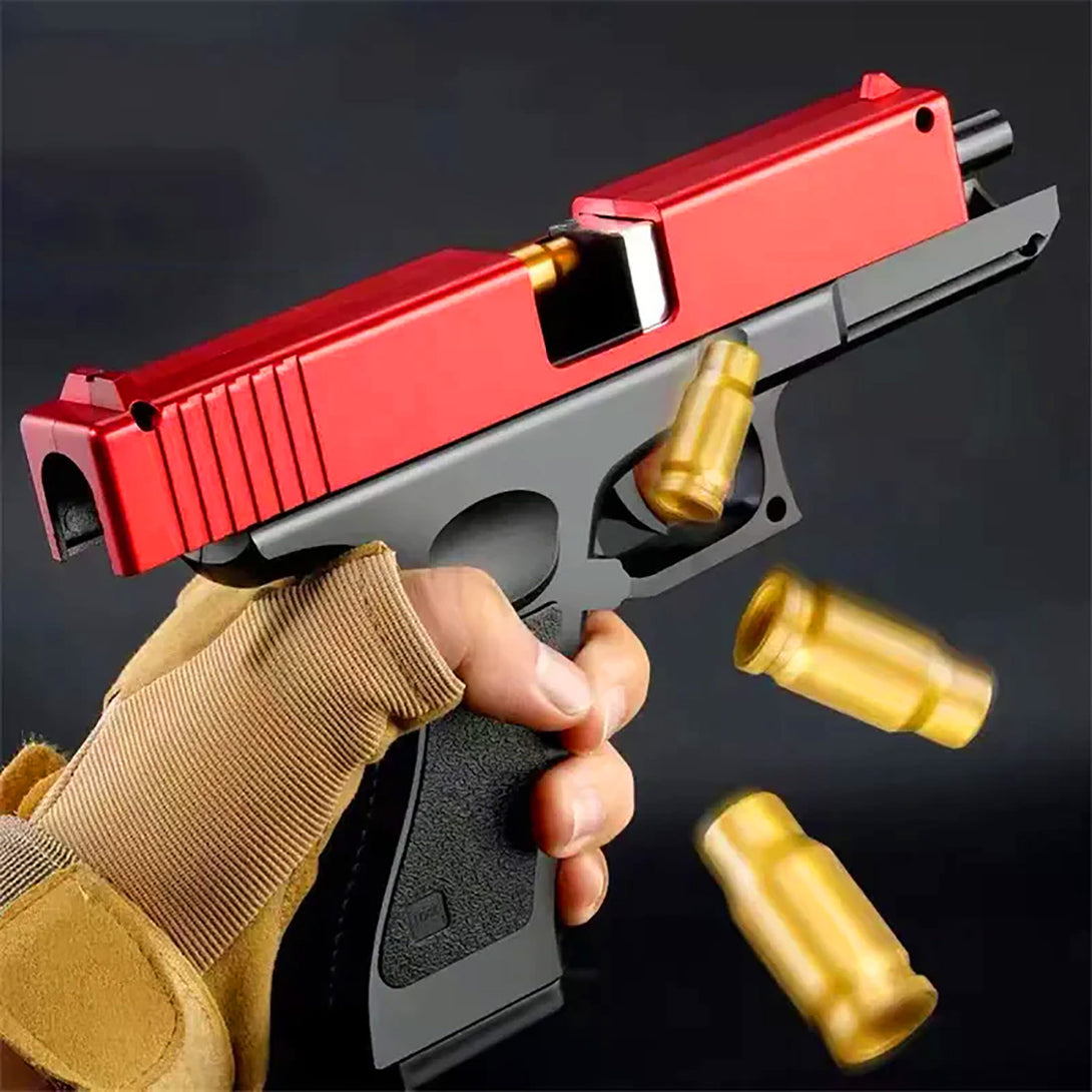 Glock Eject Mechanism Gun with Eva Soft Bullets Jump Ejecting Toy Pistol for Kids