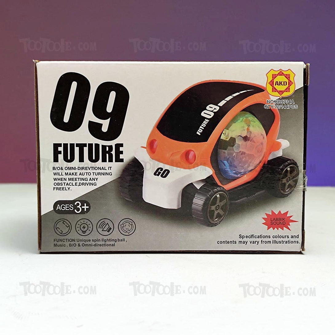 09 Future Unique Spin lighting ball Omni- directional Car Toy for Kids - Tootooie