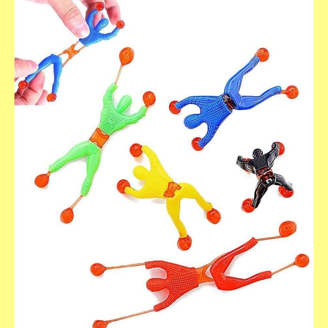 10 Pc - Spider Man Sticky Wall Climbing Flip Rolling Toy for Kids - Tootooie