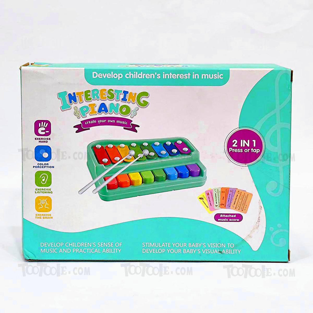 2 in 1 Piano Xylophone Musical Instruments Toy Set for Kids - Tootooie