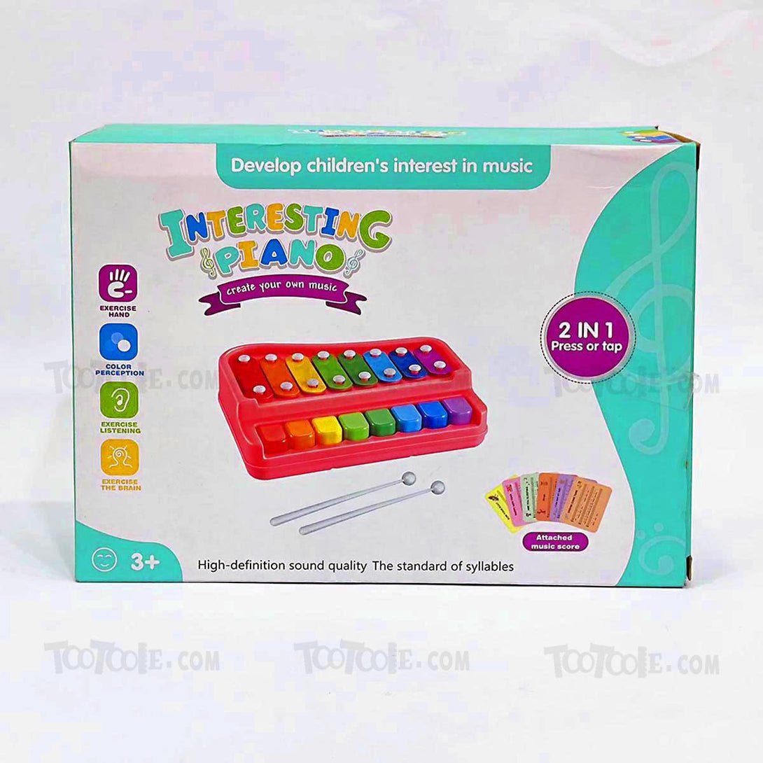 2 in 1 Piano Xylophone Musical Instruments Toy Set for Kids - Tootooie