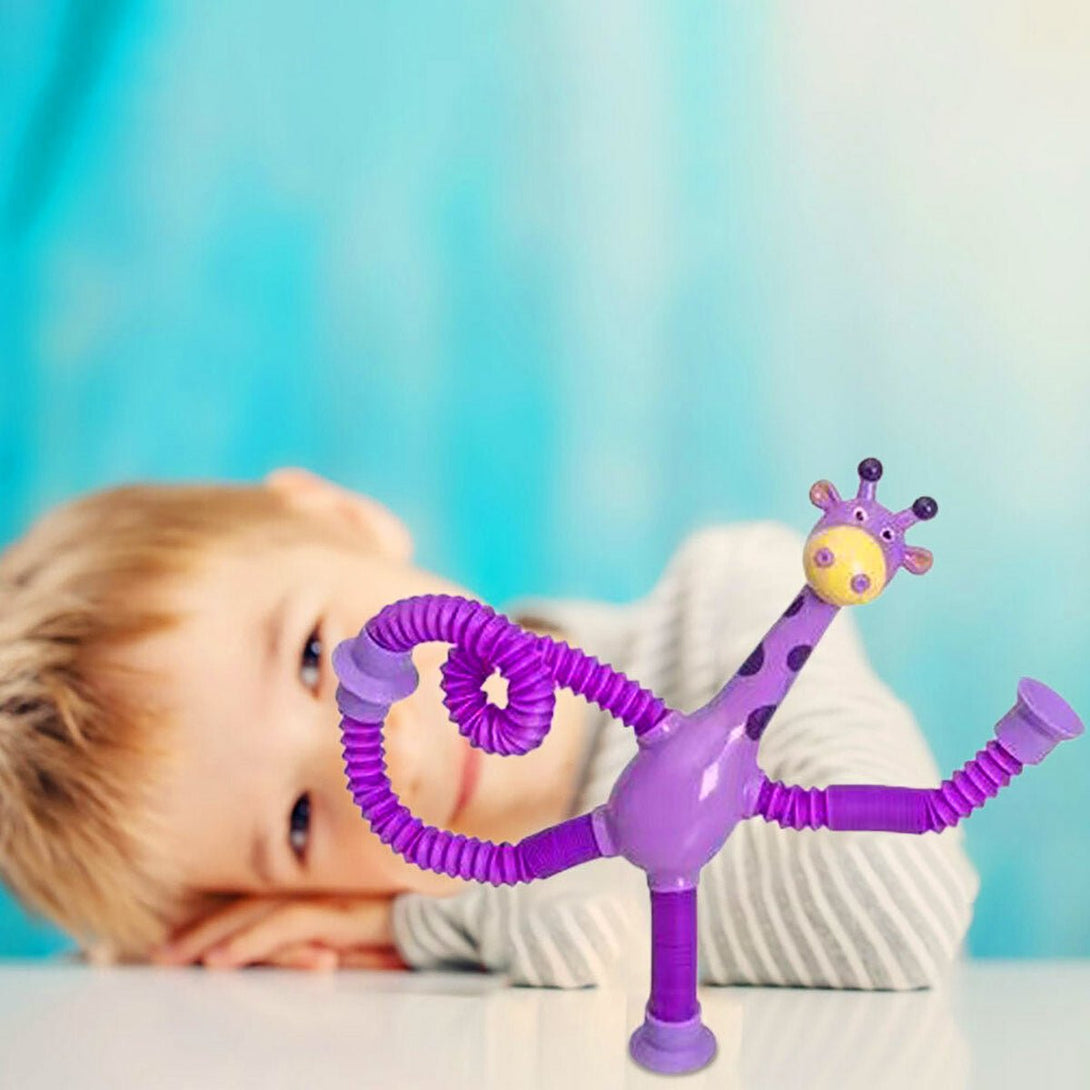 2 Pcs Giraffe Telescopic Sucker Pop Shape Changing Sensory Fidget Toys Kids - Tootooie