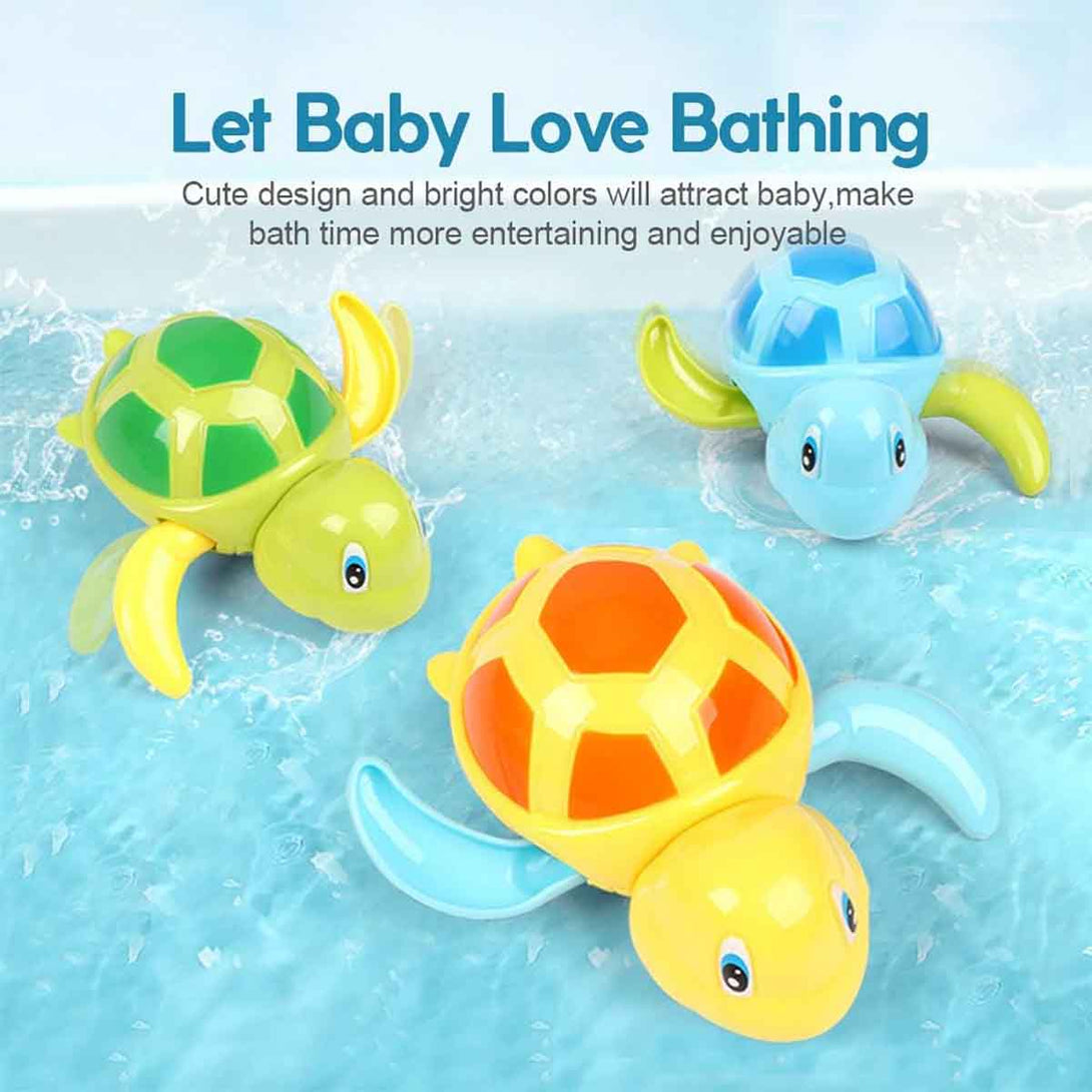 2 Pcs Turtle Wind Up Bathtub Floating Water Bathing Toy for Toddlers - Tootooie