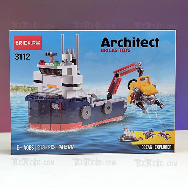 213 PC Architect Ocean Explorer Brick Lego Puzzle Game for Kids - Tootooie
