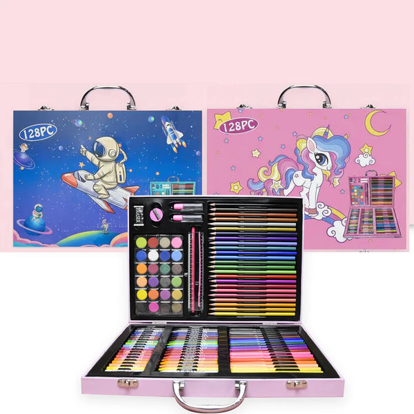 128-Piece Deluxe Art Set for Girls