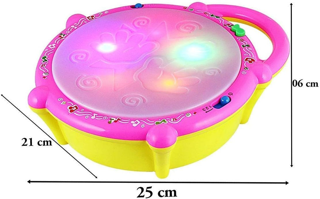 3D Flash Drum Toy with Sticks - Vibrant Flash Lights & Musical Sound Effects - Tootooie