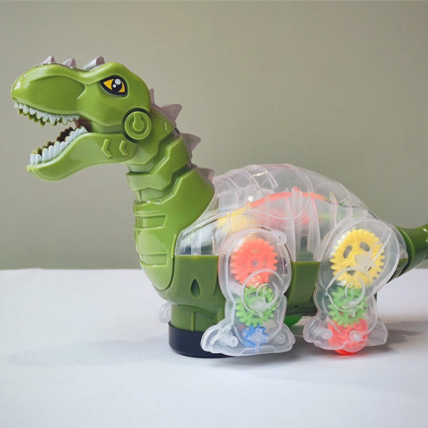 3D Transparent Gear Dinosaur with Music and Lights Toy - Tootooie