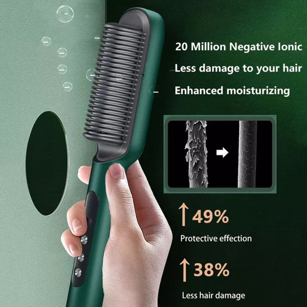 Ionic Hair Straightener Rechargable With Hair Brush