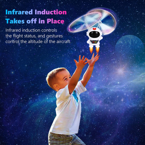 Flying Spaceman Astronaut - Upgraded Hand Sensor Flight Gyro Spinner Toy for Kids & Adults