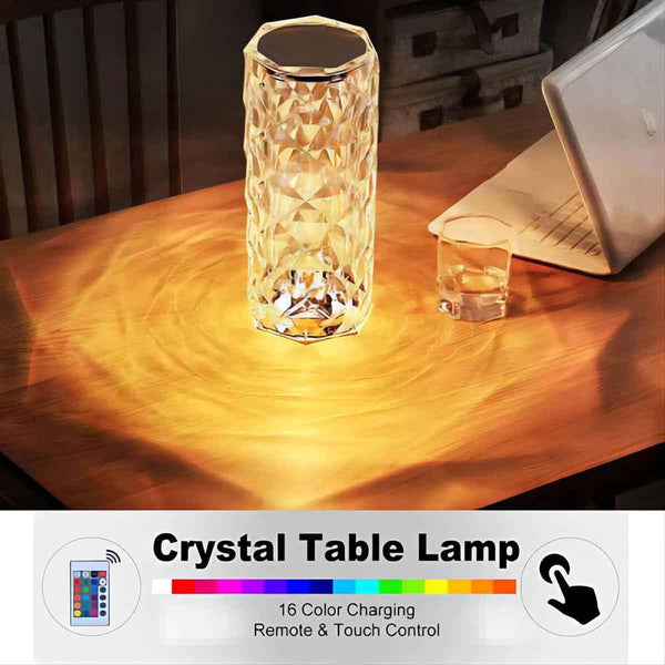 USB Rechargeable Crystal Table Lamp