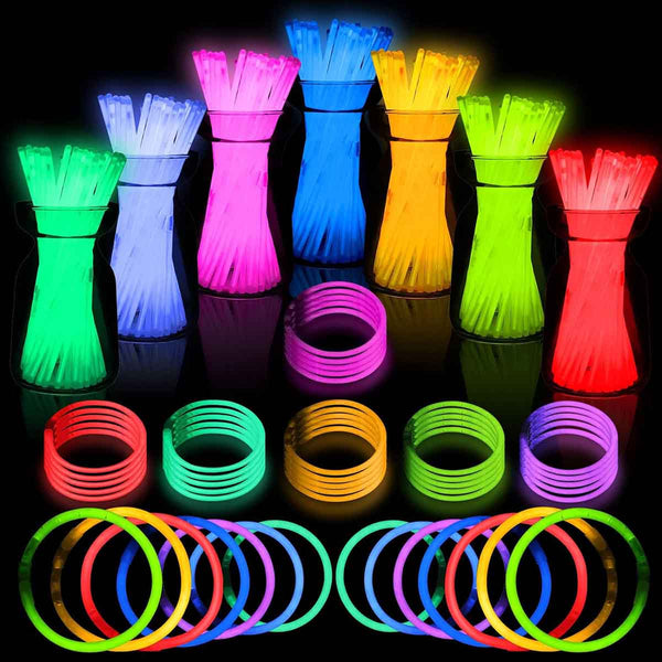 Glow Sticks - Glow In The Dark (25pcs) Creative Fun Party Glowing Night Light Shapes Toys for Kids