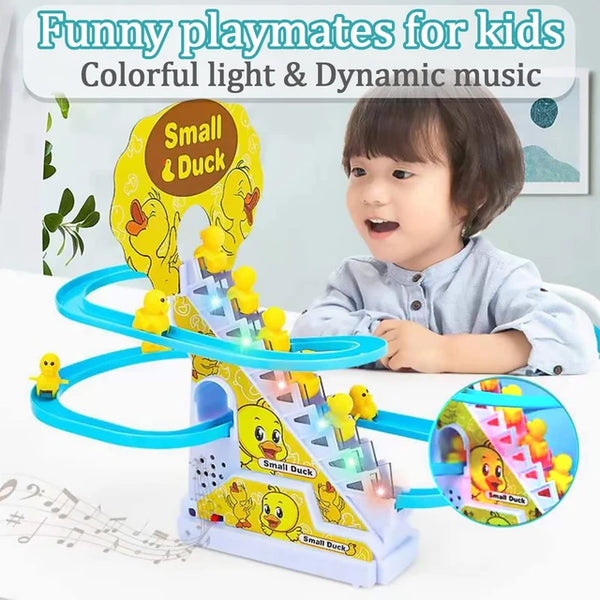 Automatic Stair-Climbing Multi Ducklings Duck Track Set Musical
