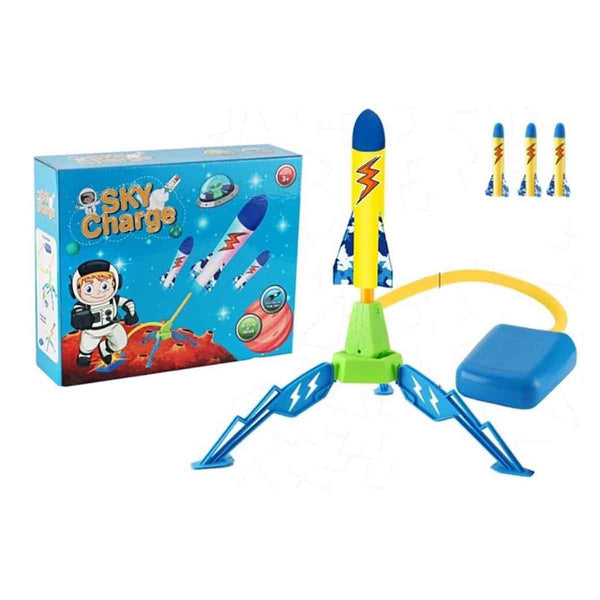 Stomp Rocket Ultra Rocket Launcher,3 Rockets And Toy Air Rocket Launcher - Outdoor Rocket Stem Gift For Boys And Girls Ages 5 Years And Up - Great For Outdoor Play