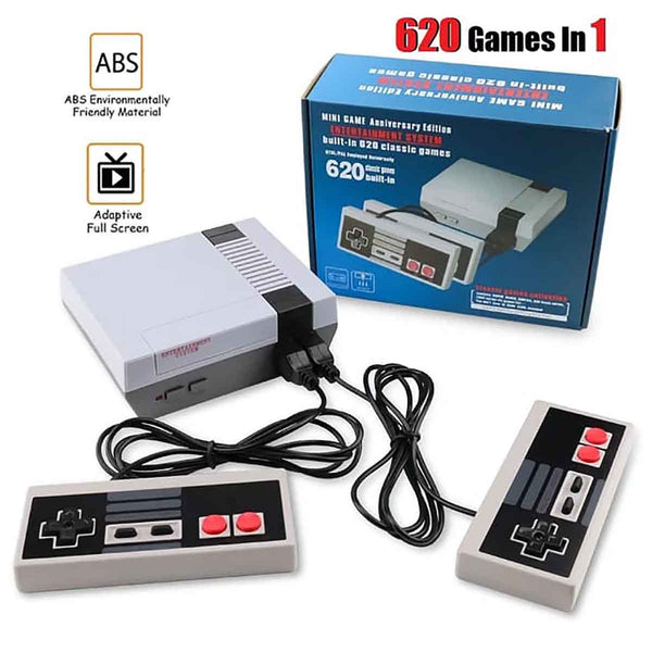 Retro (2 Player) 620 Classic Video Games Included Mini TV Game Console  for All Age Group Kids Boys