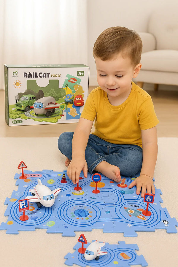 Rail Car Puzzle for Kids – Build Your Own Train