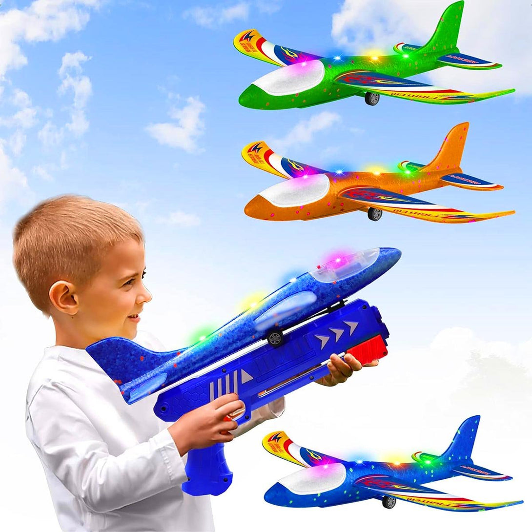 Airplane Catapult Launcher Gun Toy For Kids Foam Model - Tootooie