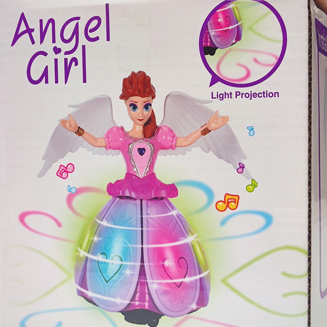 Angel Girl Dancing and Revolving Doll w/ Light Projections - Tootooie