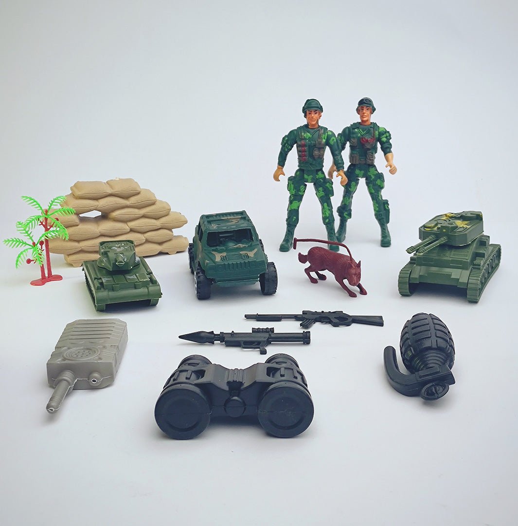 Army Bag Set with Full army equipment and Figures - Tootooie