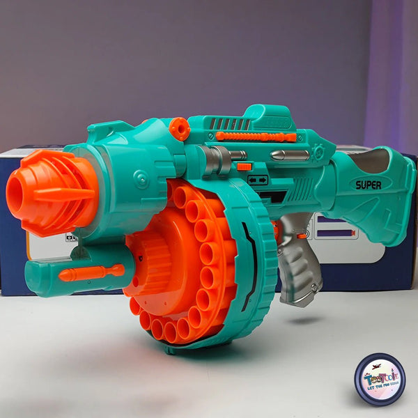 Automatic Electric Foam Blaster Rotating Drum Toy Gun - Tootooie