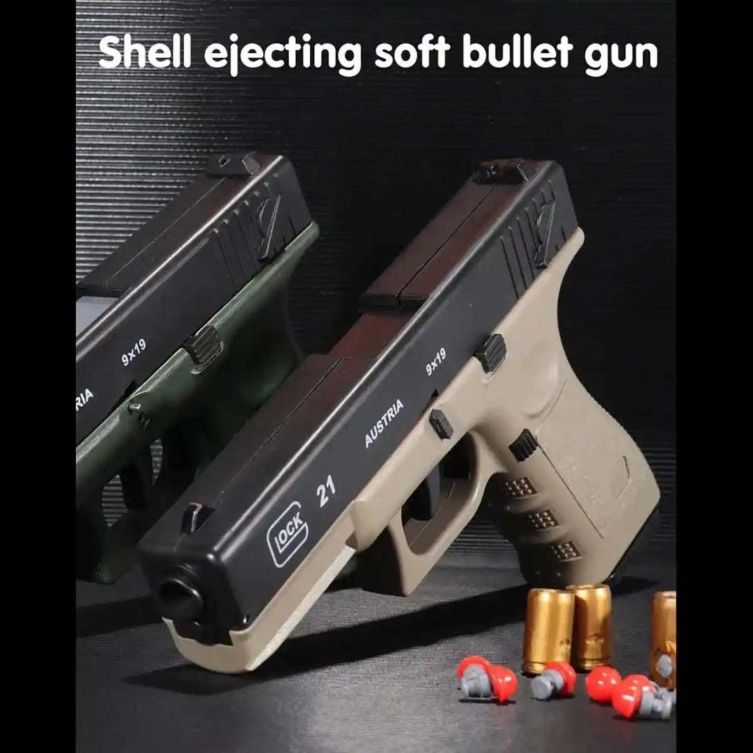 Automatic Shell Ejection Soft Bullet Pistol Ejecting Unique Gun Toy - Tootooie