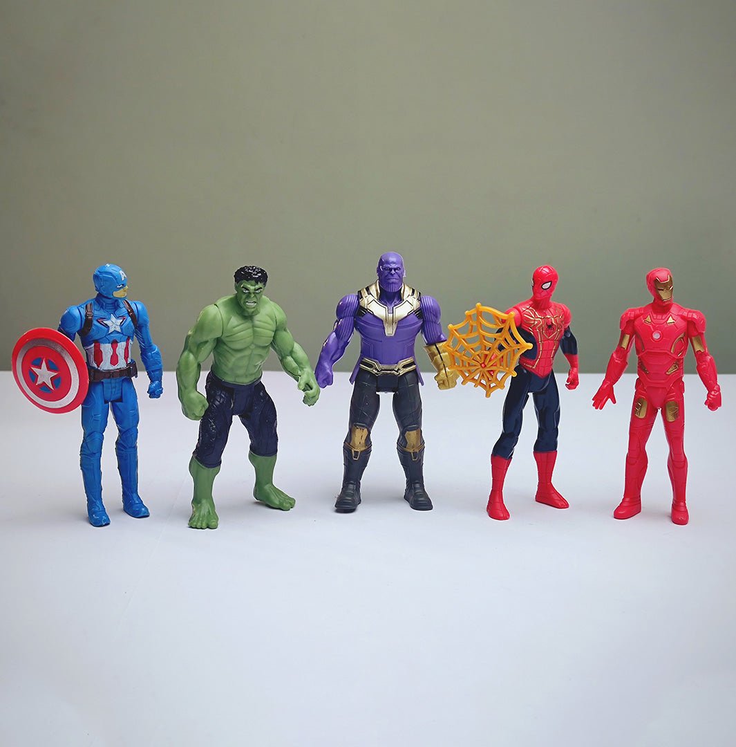 Avenger Action Figure Pack of 5 Heroes without lights - Tootooie