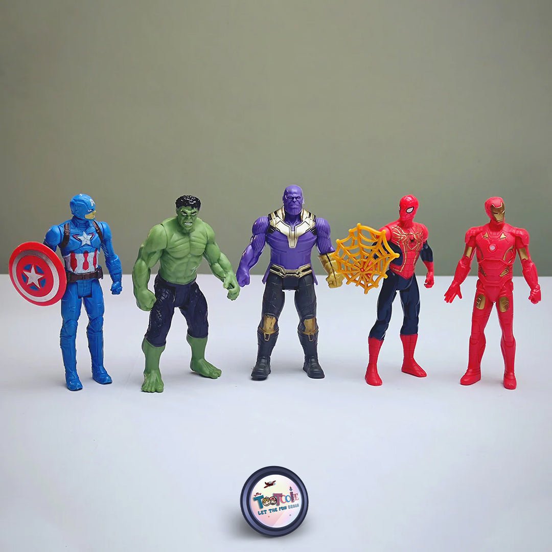 Avenger Action Figure Pack of 5 Heroes without lights - Tootooie