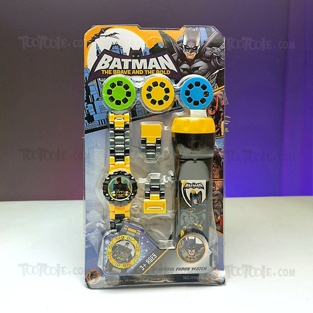 Batman Watch Projection Flashlight with multiple projection images for kids - Tootooie