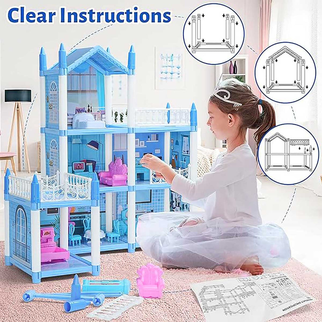 Beautiful Home Dream Become True Big Doll house toys for Girls Kids - Tootooie