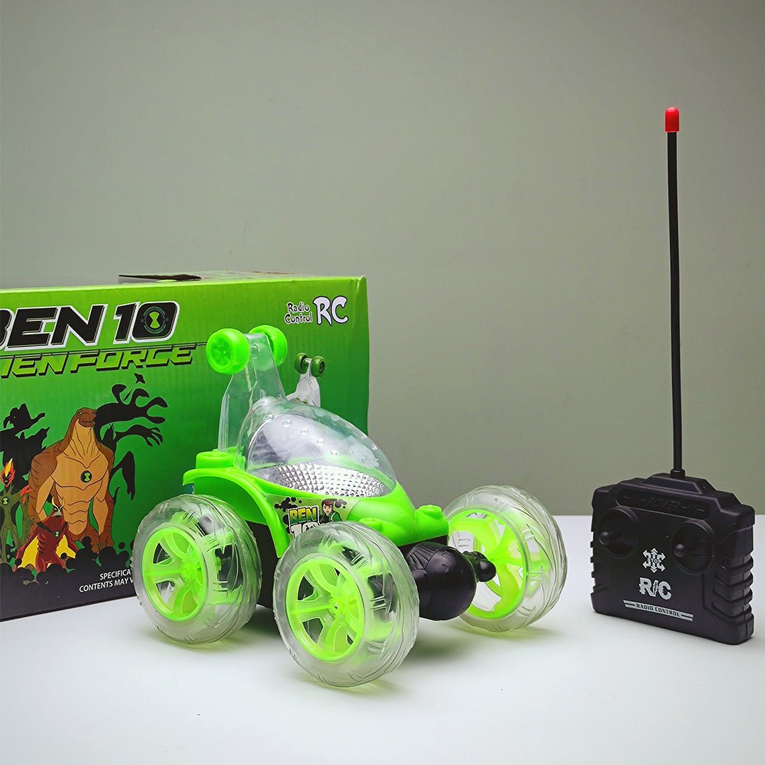 Ben 10 Stunt Big Size 360 Degree Rotating Remote Control Car for Kids Tootooie