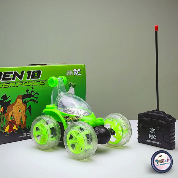 Ben 10 Stunt Big Size 360 Degree Rotating Remote Control Car for Kids - Tootooie