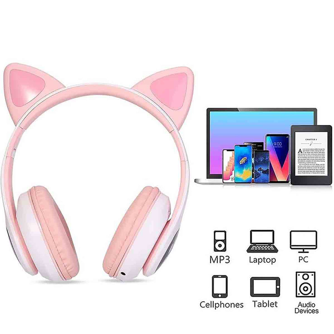 Bluetooth Cat Ear Headphones LED - Tootooie