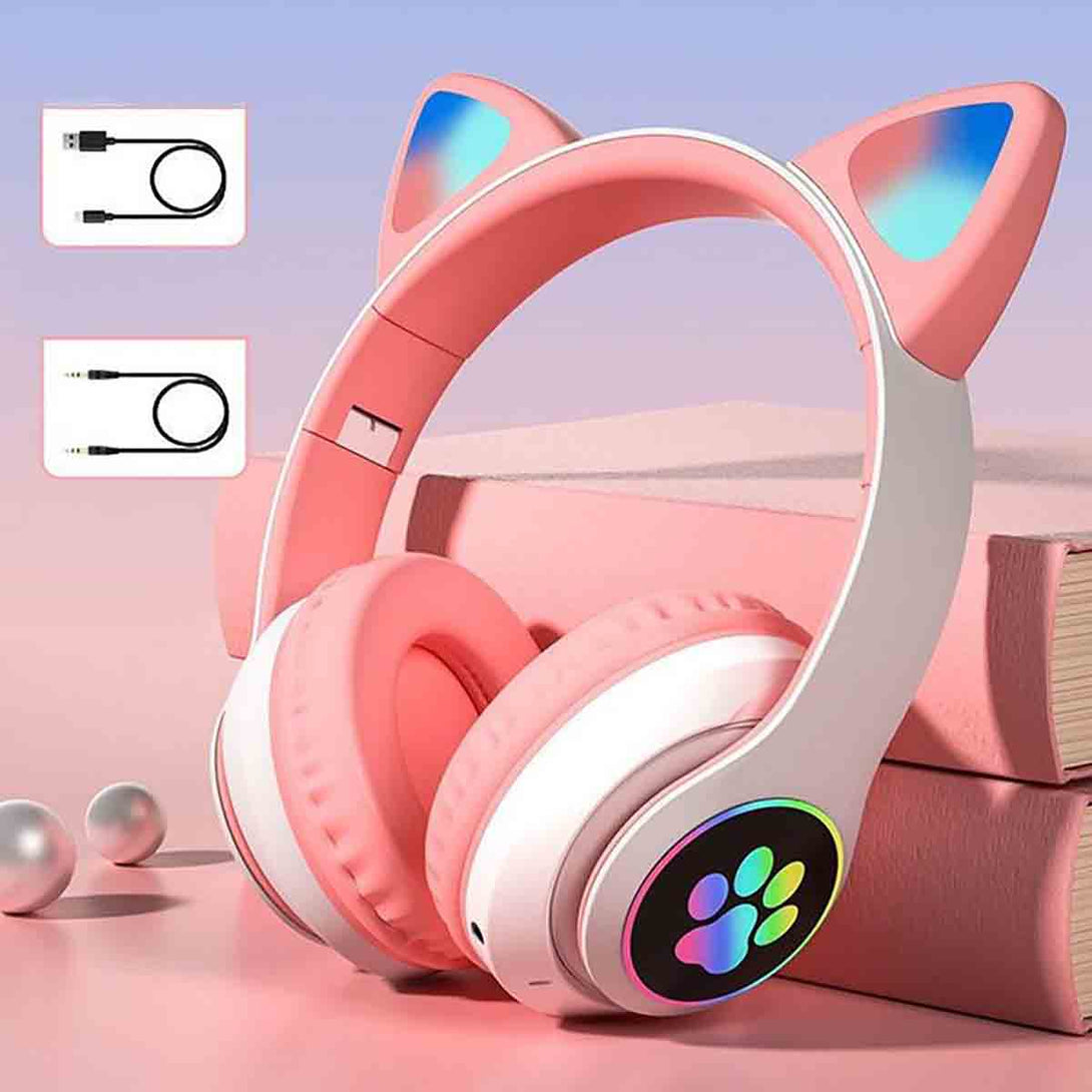Bluetooth Cat Ear Headphones LED - Tootooie