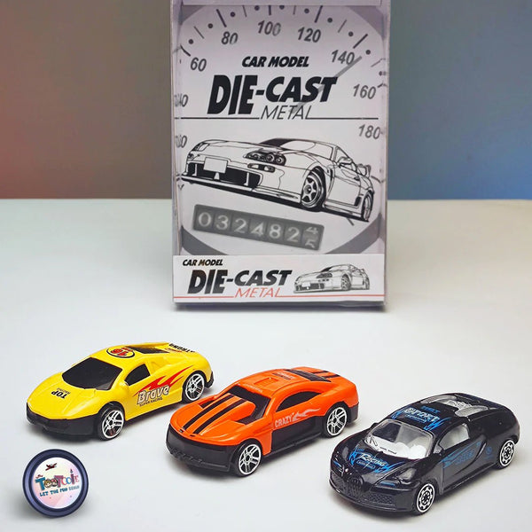 Car Model - 3 Car Pack of Die Cast Vehicles Colourful - Tootooie