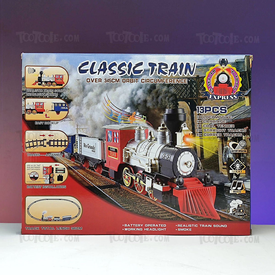 Classic TR Express Train Electric Track Set 13 PCs for Kids - Tootooie