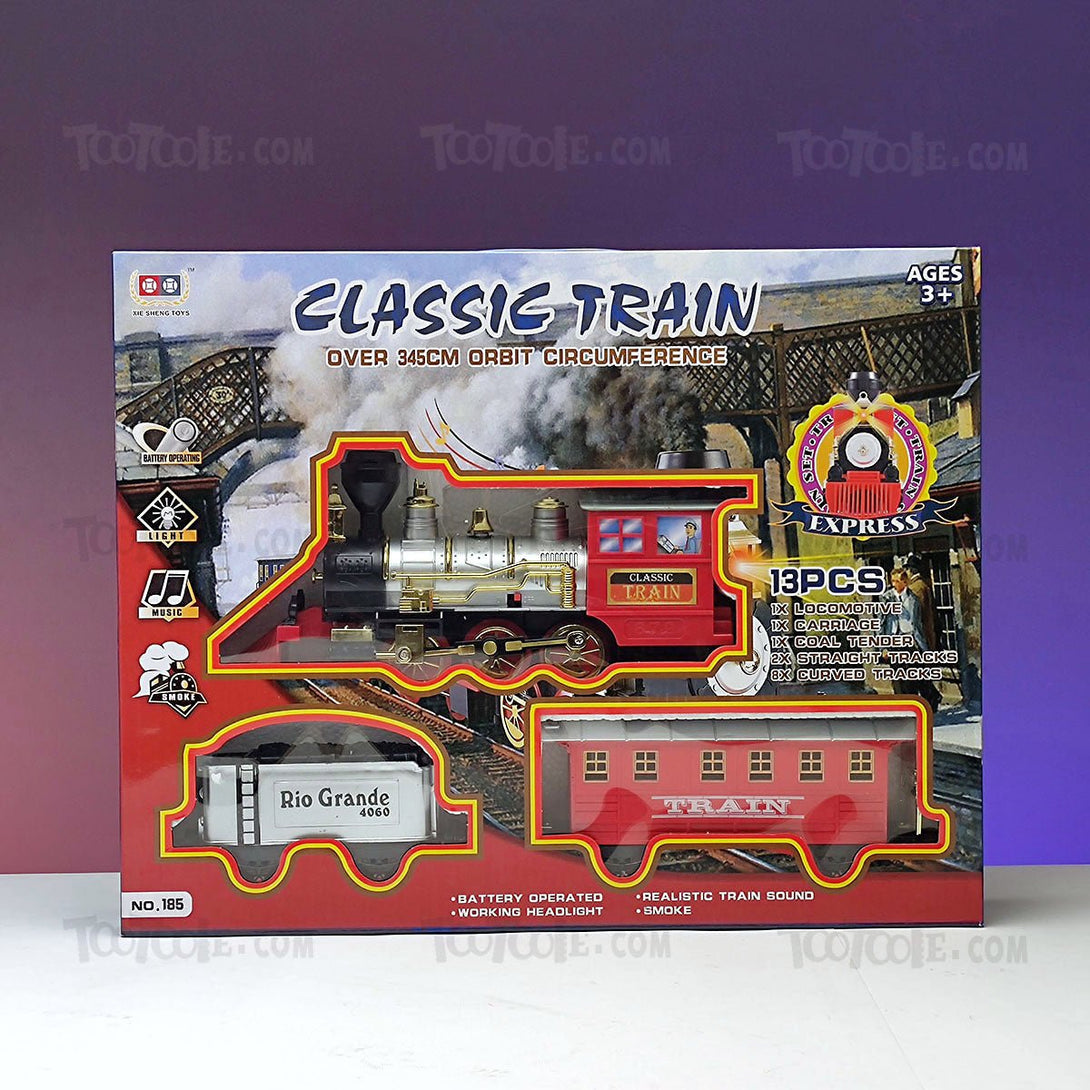 Classic TR Express Train Electric Track Set 13 PCs for Kids - Tootooie