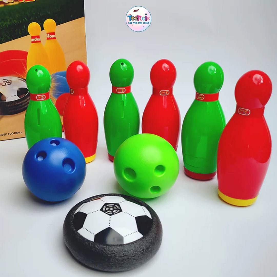 Colourful Bowling Set with Hover Ball Tootooie