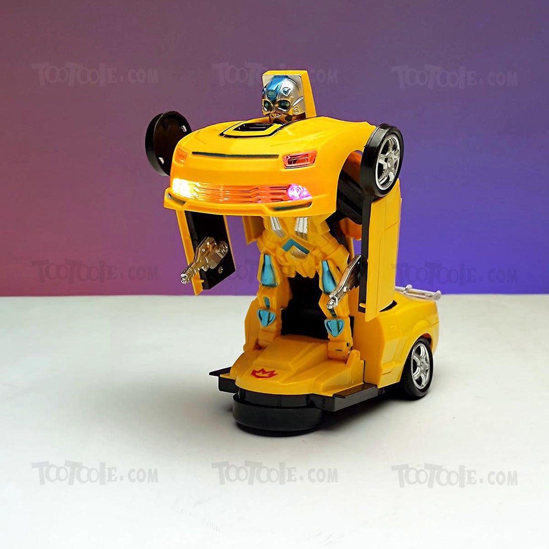 Cool Camaro Transformer Bump n Go Sports Car with Sound and Lights for Kids - Tootooie