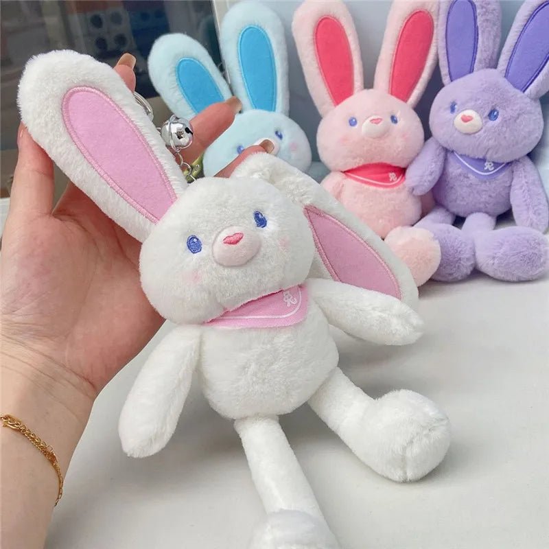 Cute Pulling Ears Rabbit Plush Stuff Toy With Keychain - Tootooie
