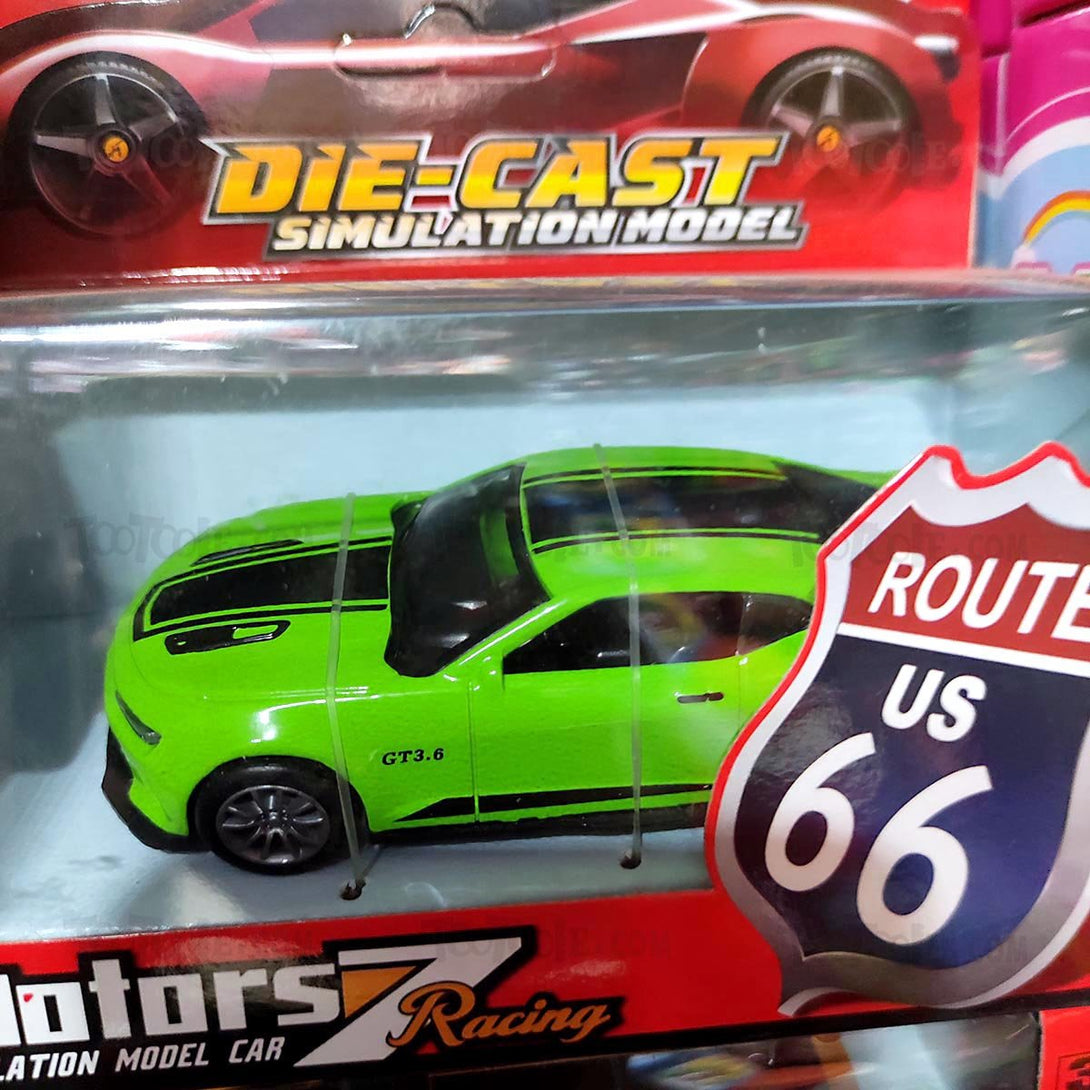 Die Cast Camaro Route66 Pull Back Car Model for Kids - Tootooie