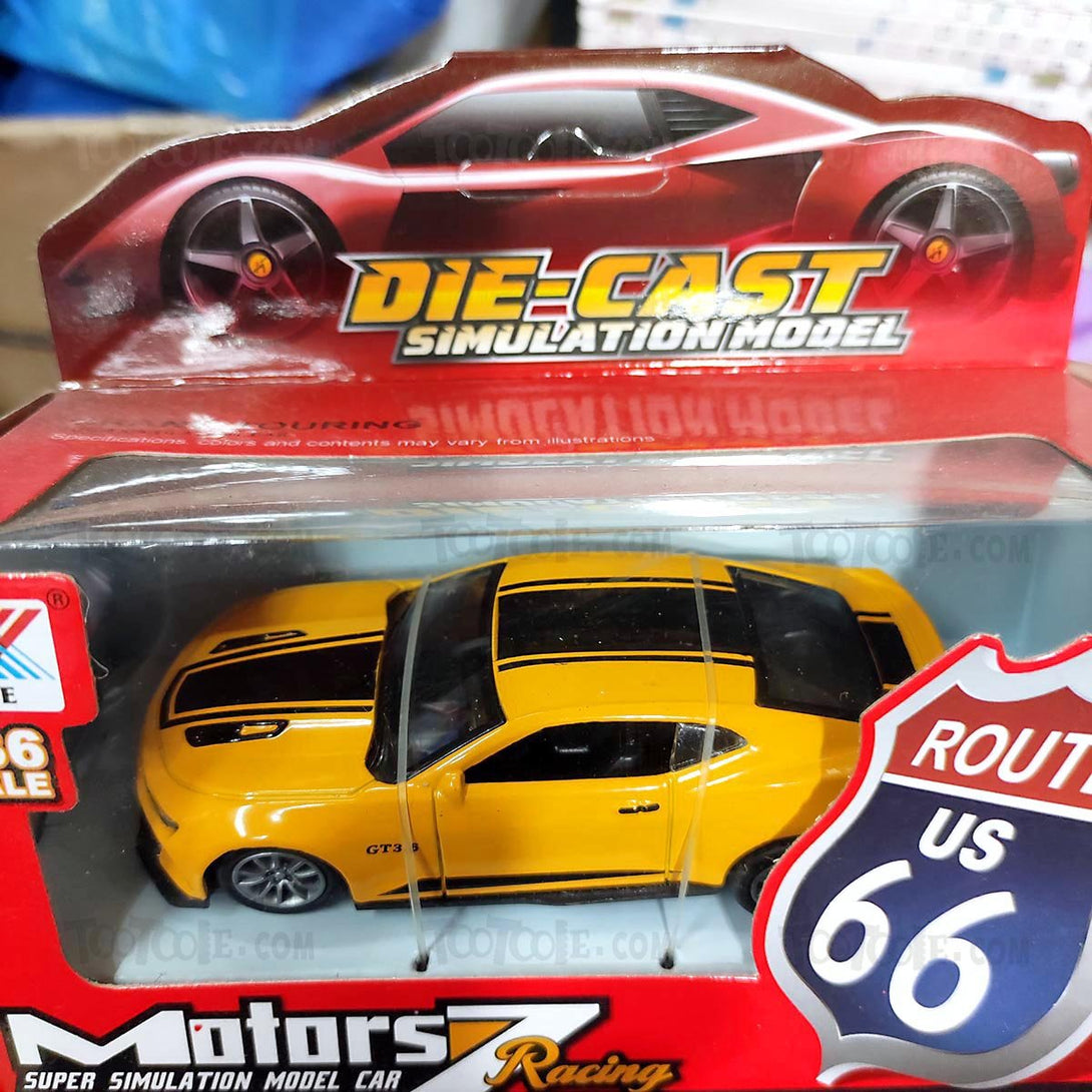 Die Cast Camaro Route66 Pull Back Car Model for Kids - Tootooie