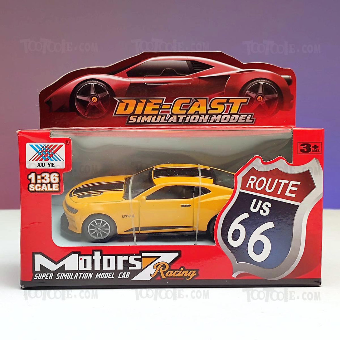 Die Cast Camaro Route66 Pull Back Car Model for Kids - Tootooie