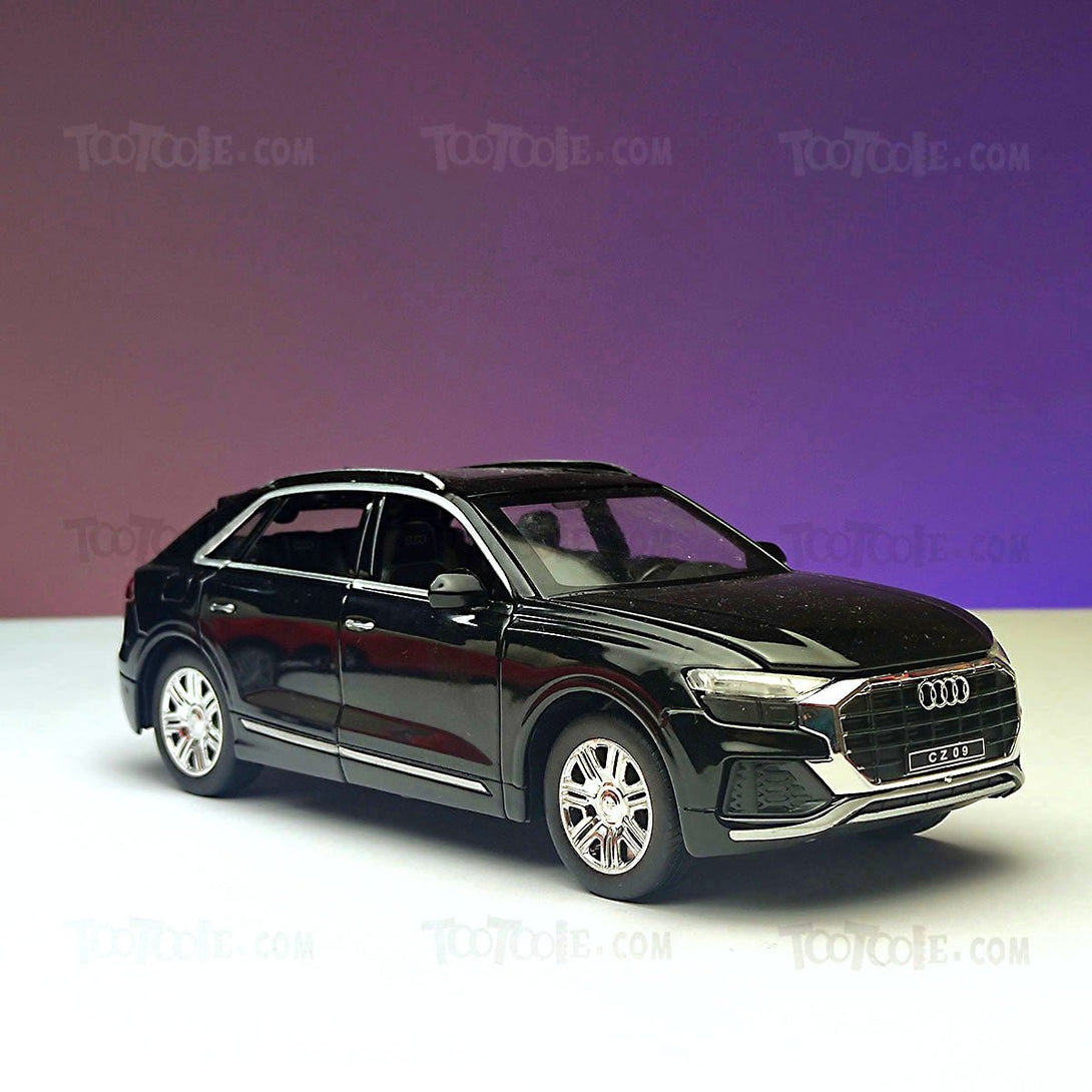 Diecast Car Audi Q8 Quattro Luxury SUV Pull Back Car Model with Sound Light - Tootooie