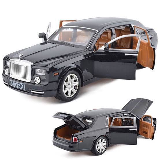 Diecast Car Rolls Royce Phantom Pull Back Car Model with Sound Light - Tootooie