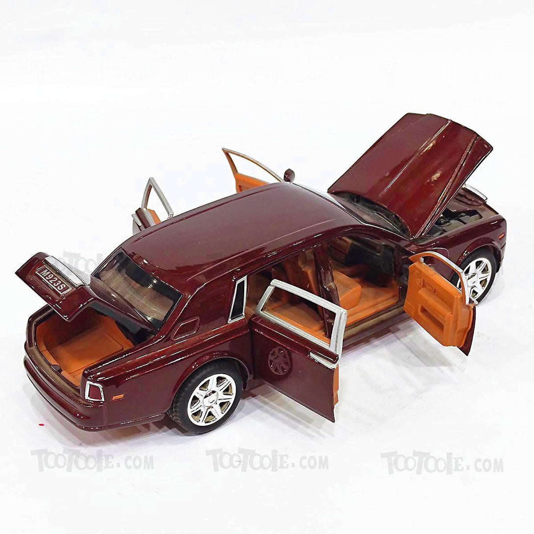 Diecast Car Rolls Royce Phantom Pull Back Car Model with Sound Light - Tootooie