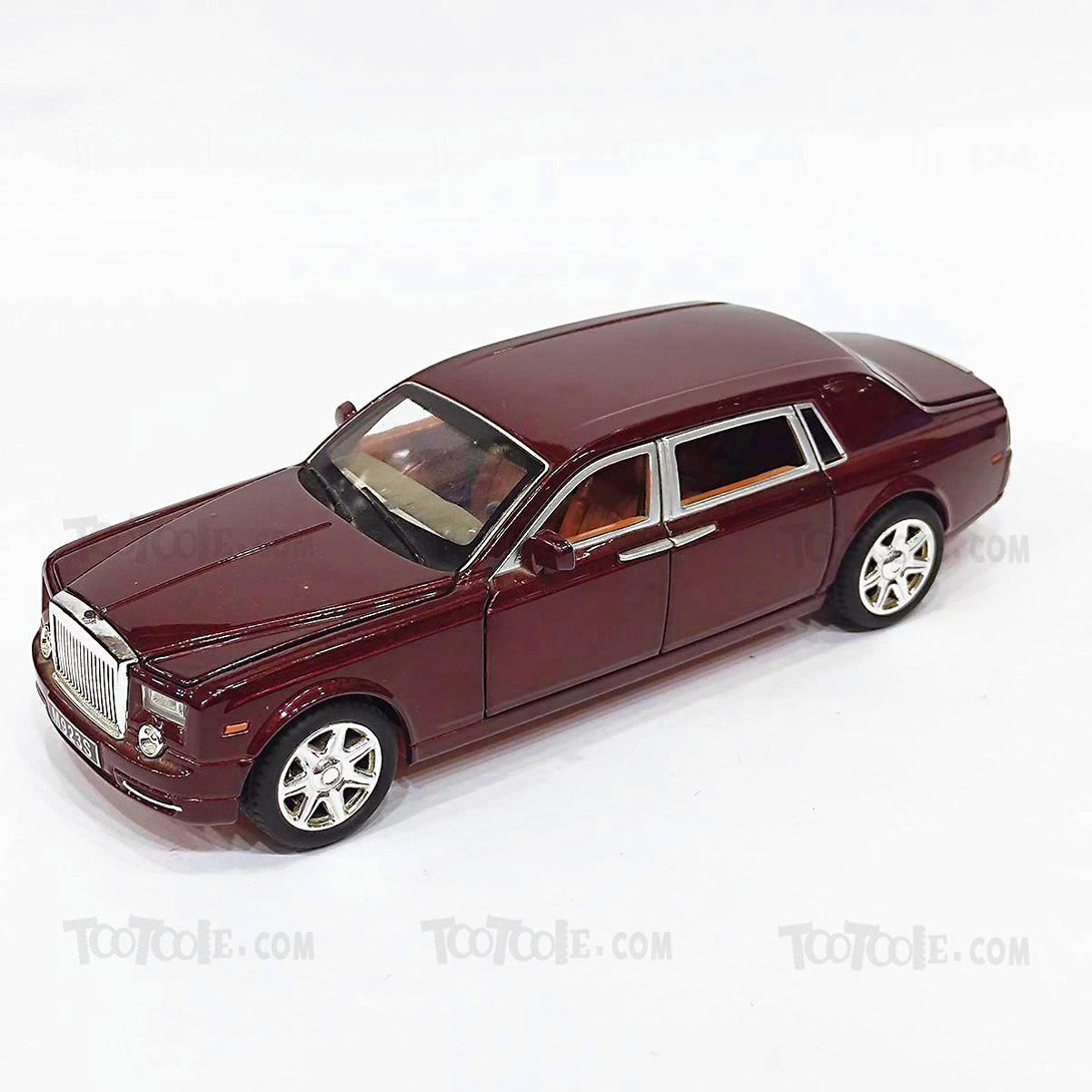 Diecast Car Rolls Royce Phantom Pull Back Car Model with Sound Light - Tootooie