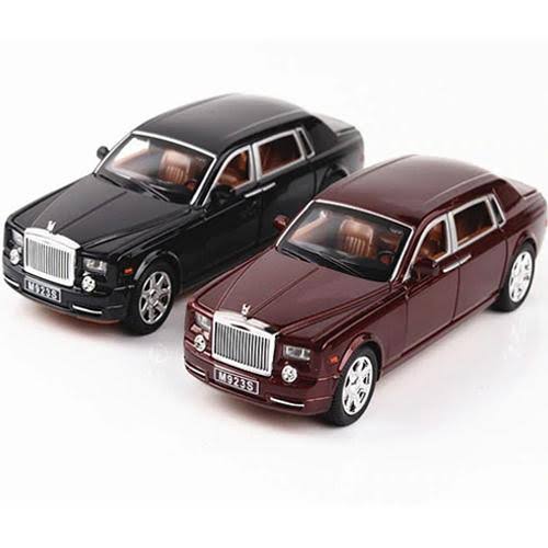 Diecast Car Rolls Royce Phantom Pull Back Car Model with Sound Light - Tootooie