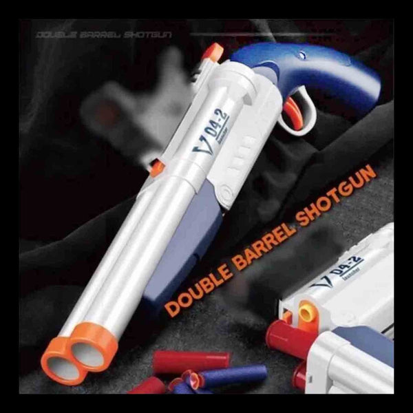 Double Barrel Ejecting Shell Eva Soft Bullets Realistic Model Shotgun Adventure Gun Toy - Tootooie