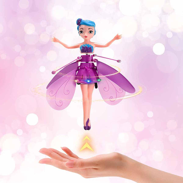 Flying Fairy Doll Colourful Infrared Induction Flying B/O Doll for Kids