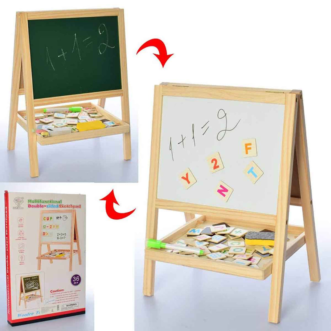 Educational Wooden blackboard Abaco Magnetic Pizzaron with Marker Letters and Numbers - Tootooie